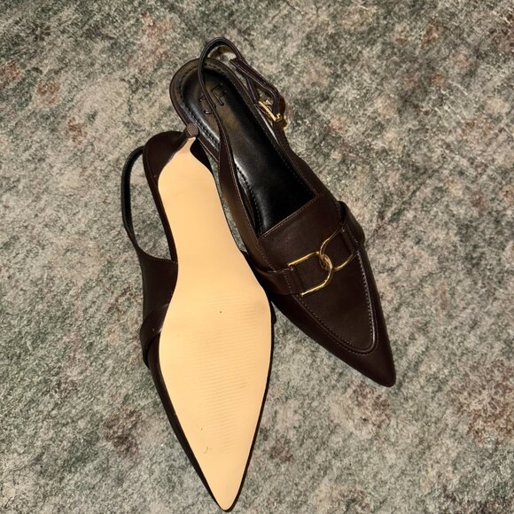Brown Kitten Sling Back Heel - Picture 3 of 5